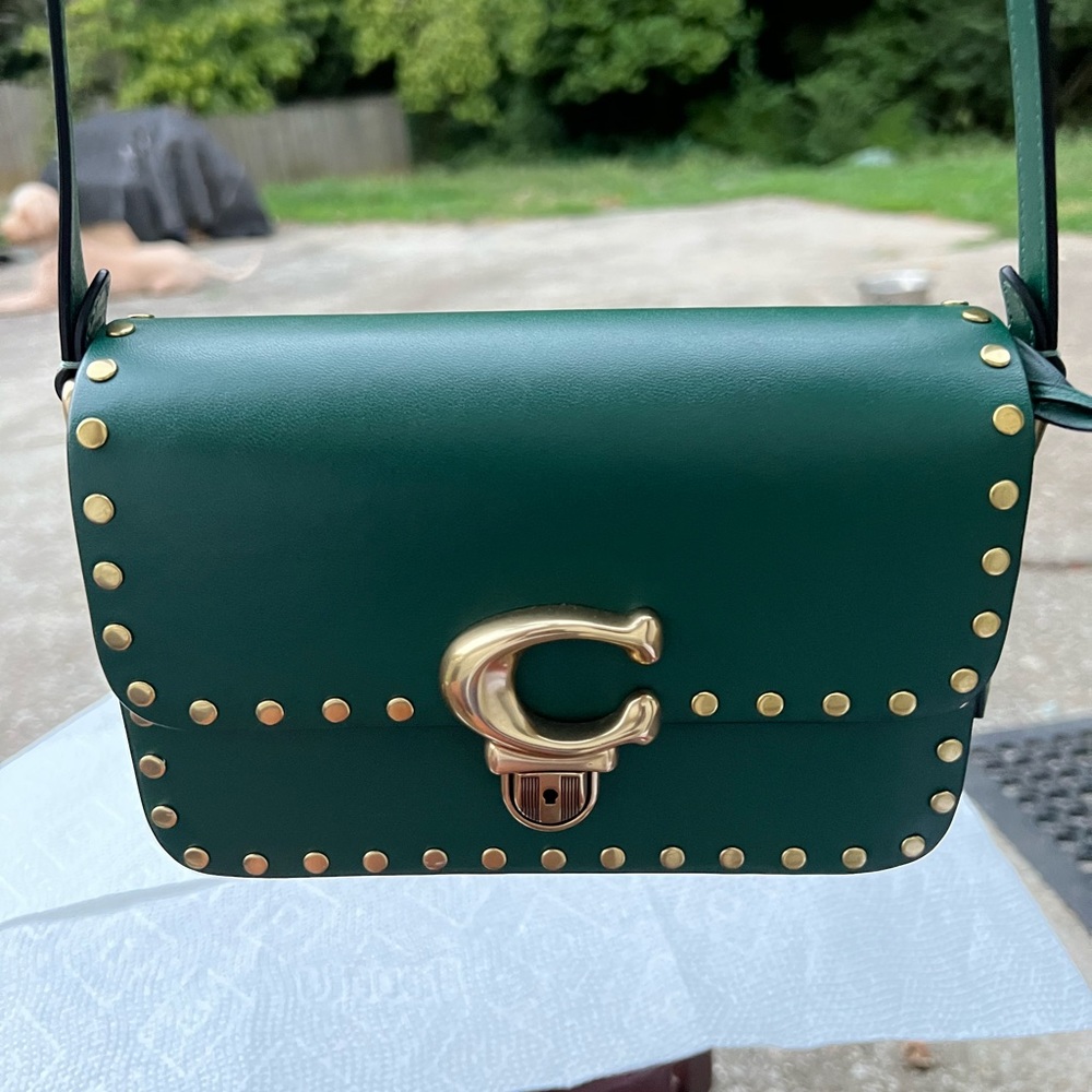Coach Studio Shoulder Bag 19 With Rivets EUC  smoke free environment
